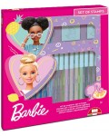Комплект флумастери Multiprint Barbie - 18 броя, с 2 печата