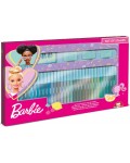 Комплект флумастери Multiprint Barbie - 36 броя, с 3 печата