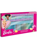 Комплект флумастери Multiprint Barbie - 36 броя, с 3 печата