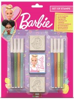 Комплект флумастери Multiprint Barbie - 8 броя, с 2 печата