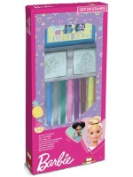 Комплект флумастери Multiprint Barbie - 9 броя, с 2 печата