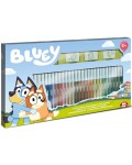 Комплект флумастери Multiprint Bluey - 36 броя, с 3 печата