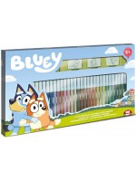 Комплект флумастери Multiprint Bluey - 36 броя, с 3 печата