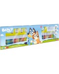 Комплект флумастери Multiprint Bluey - 60 броя, с 4 печата
