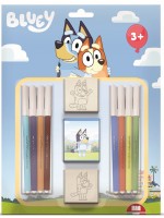 Комплект флумастери Multiprint Bluey - 8 броя, с 2 печата
