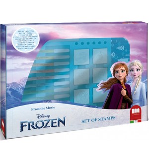 Комплект флумастери Multiprint Frozen - 12 броя, с 7 печата