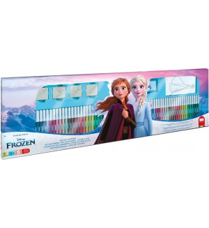 Комплект флумастери Multiprint Frozen - 60 броя, с 4 печата