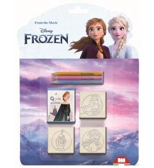 Комплект моливи Multiprint Frozen - 3 броя, с 3 печата