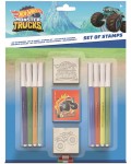 Комплект флумастери Multiprint Hot Wheels - 8 броя, с 2 печата