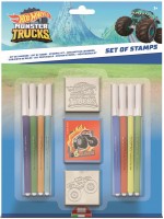 Комплект флумастери Multiprint Hot Wheels - 8 броя, с 2 печата