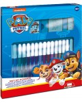 Комплект флумастери Multiprint Paw Patrol - 18 броя, с 2 печата