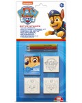 Комплект моливи Multiprint Paw Patrol - 3 броя, с 3 печата, син