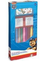 Комплект флумастери Multiprint Paw Patrol - 9 броя, с 2 печата