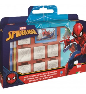Комплект печати Multiprint Spider-Man - 7 броя, с 3 флумастера