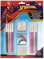 Комплект флумастери Multiprint Spider-Man - 8 броя, с 2 печата