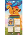 Комплект моливи Multiprint The Lion Guard - 3 броя, с 3 печата