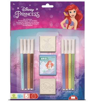 Комплект флумастери Multiprint The Little Mermaid - 8 броя, с 2 печата