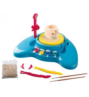 Творчески комплект PlayGo Junior Pottery - Грънчарско колело