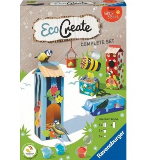 Творчески комплект Ravensburger - EcoCreate Midi, Birds&Bees