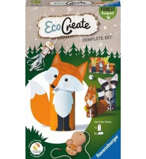 Творчески комплект Ravensburger - EcoCreate Mini, Forest Animals