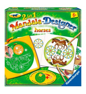Творчески комплект Ravensburger - Мандала дизайнер, 2в1, Коне