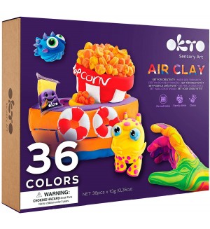 Творчески комплект с моделин Okto - 36 цвята