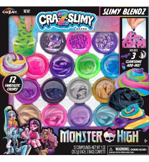 Творчески комплект със слайм Cra-Z-Art - Monster High, 12 цвята