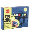 Творчески комплект със стикери Apli Kids - Светещи геометрични фигури