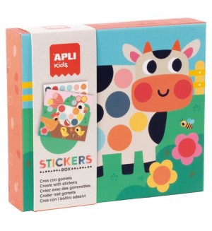 Творчески комплект със стикери Apli Kids - Във фермата