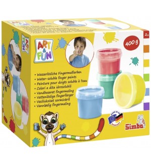 Творчески комплект Simba Toys Art & Fun - Пръстови бои