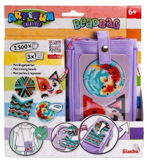 Творчески комплект Simba Toys Art & Fun - Торбичка за телефон с мъниста за гладене