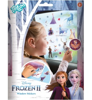 Творчески комплект Totum - Декорирай сам със стикери за стъкло, Frozen 2
