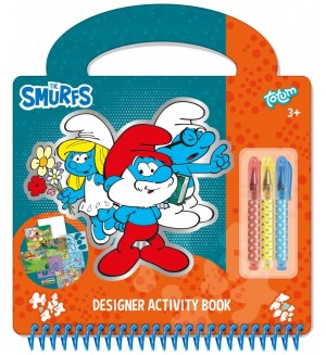 Творчески комплект Totum - Книжка с активности, Смърфове