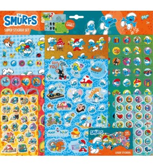 Творчески комплект Totum - Стикери Смърфове, 100 броя Творчески комплект Totum - Стикери Смърфове, 100 броя