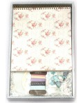 Творчески комплект за албум Ем Арт - Pearl Paper, орхидея, 16.5 х 19 cm (9 листа)