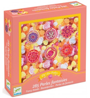 Творчески комплект за бижута Djeco Fancy Beads - Цветчета