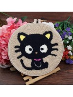 Творчески комплект за бродиране Ем Арт - Черно коте, 15 x 15 cm