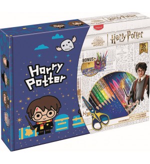 Творчески комплект за рисуване Maped Harry Potter - 35 части
