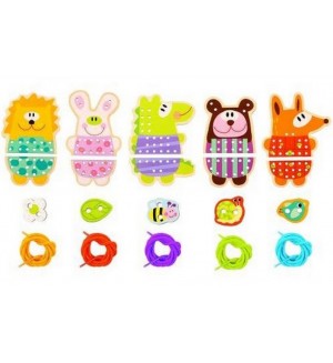 Творчески комплект за шиене Tooky Toy - Дървени животни