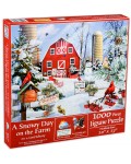 Пъзел SunsOut от 1000 части - Lori Schory - A Snowy Day on the Farm