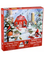 Пъзел SunsOut от 1000 части - Lori Schory - A Snowy Day on the Farm