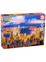 Неонов пъзел Educa от 1000 части - Хонг Конг