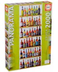 Панорамен пъзел Educa от 2000 части - Светът на бирата