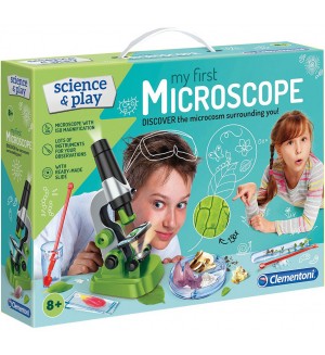 Комплект Clementoni Science & Play - Моят първи Микроскоп, с аксесоари