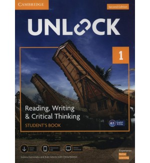 Unlock 2nd Edition - Level 1: Reading, Writing and Critical Thinking Student's Book + Mob App and Online Workbook / Английски език - ниво 1: Учебник с онлайн материали