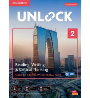 Unlock 2nd Edition - Level 2: Reading, Writing and Critical Thinking Student's Book with Digital Pack / Английски език - ниво 2: Учебник с онлайн материали