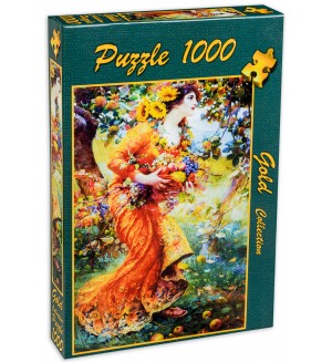 Пъзел Gold Puzzle от 1000 части - В овощната градина