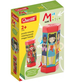 Въртящ се пъзел Quercetti - Mix & Match, професии и деца