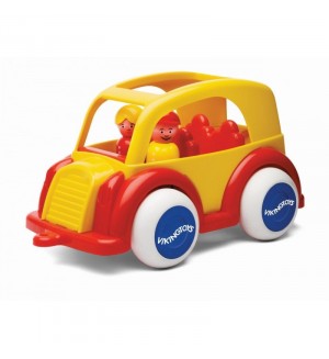 Viking Toys Такси с 2 човечета - 25 см подаръчна кутия Жълто