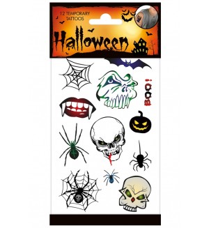 Временни татуировки Totum - Черепи, 12 броя Временни татуировки Totum - Черепи, 12 броя